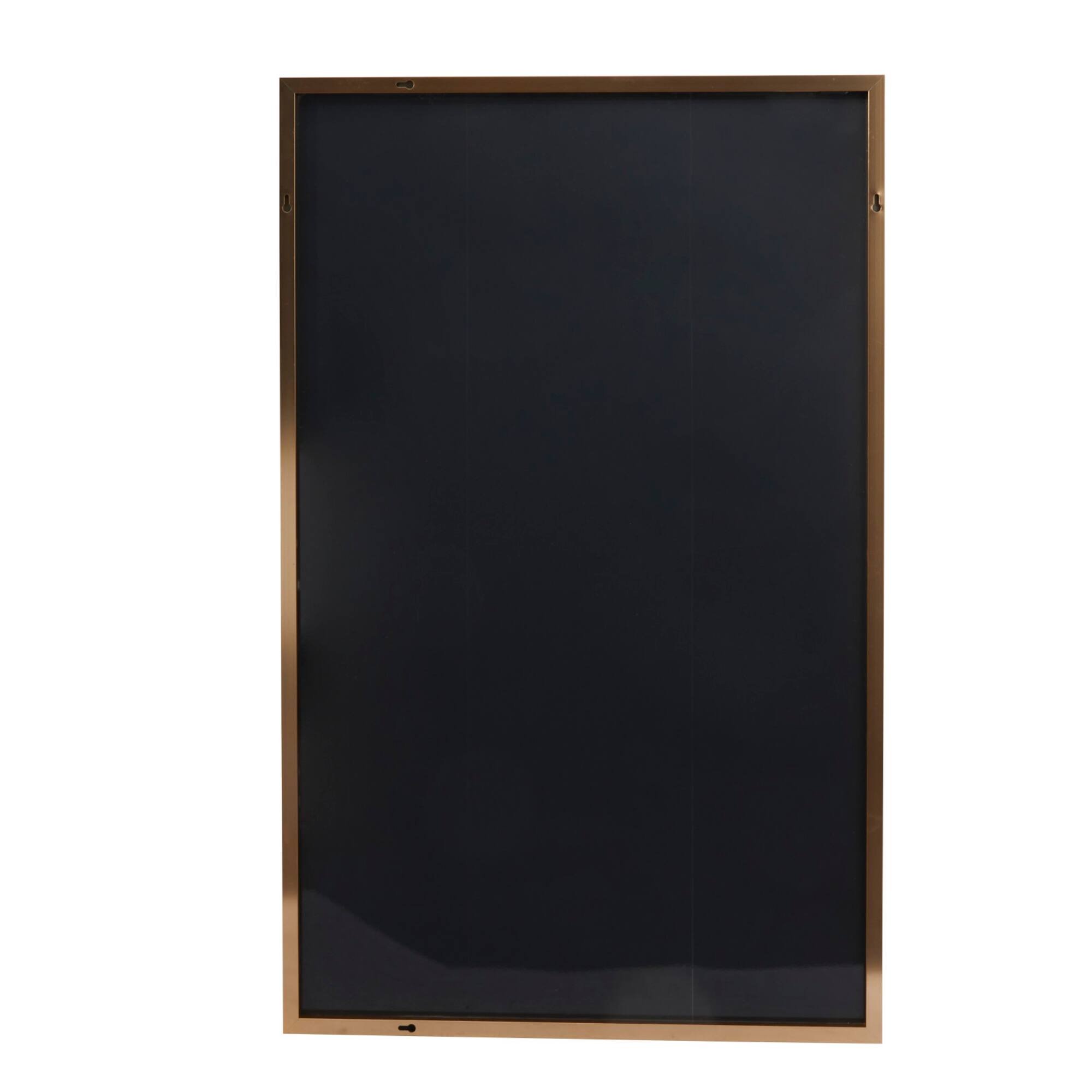 Gold Metal Glam Wall Mirror, 30" x 1" x 47"
